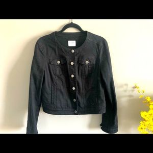 Black Denim Cropped Jacket